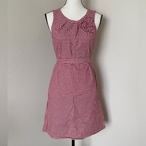Merona Red Gingham Midi Dress